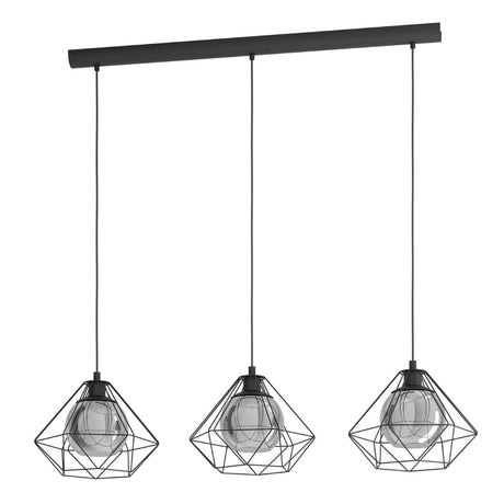 Pagazzi Burton 3-Light Black Ceiling Pendant Bar
