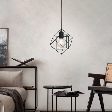 Pagazzi Helix 1 Light Black Pendant Ceiling Light