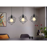 Pagazzi Helix 3 Light Black Pendant Ceiling Light