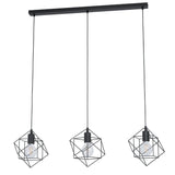 Pagazzi Helix 3 Light Black Pendant Ceiling Light
