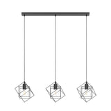 Pagazzi Helix 3 Light Black Pendant Ceiling Light