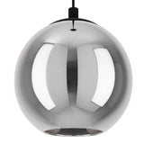 Pagazzi Aleksander 3 Light Black Smoked Glass Pendant Ceiling Light