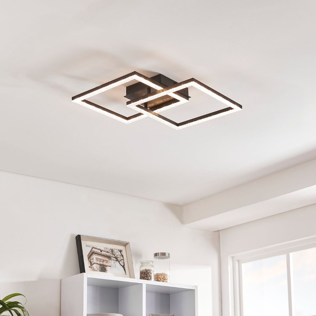 Pagazzi Lucia Black LED Flush Ceiling Light