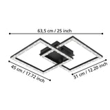 Pagazzi Lucia Black LED Flush Ceiling Light