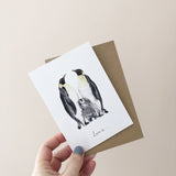 Katie Hipwell Design Penguin Family Greetings Card