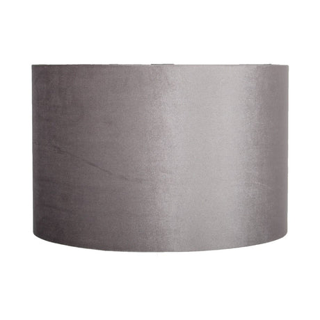 Pagazzi Lux 35cm Grey Velvet Drum Shade