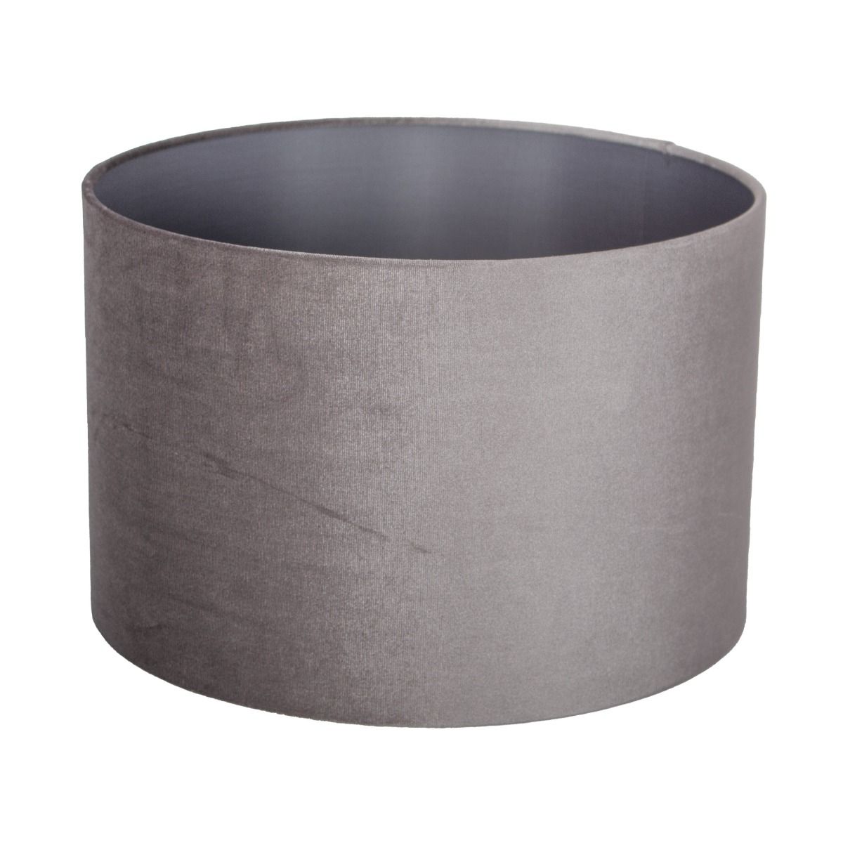 Pagazzi Lux 35cm Grey Velvet Drum Shade