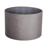 Pagazzi Lux 35cm Grey Velvet Drum Shade
