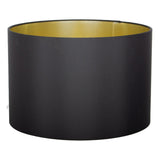 Pagazzi Metallic Black Silk Drum Shade - 40cm