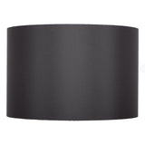 Pagazzi Metallic Black Silk Drum Shade - 40cm