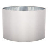 Pagazzi Metallic Grey Silk Drum Shade - 40cm