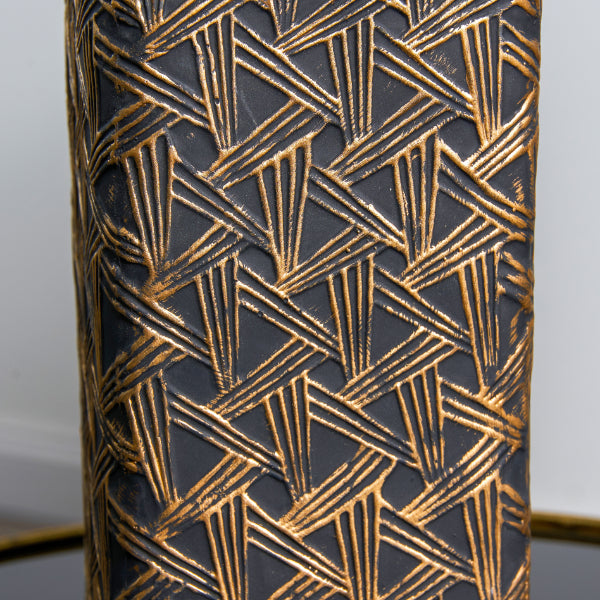 Pagazzi Denisa Black & Gold Ceramic Table Lamp