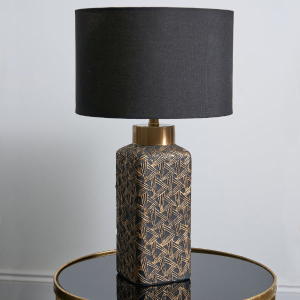 Pagazzi Denisa Black & Gold Ceramic Table Lamp
