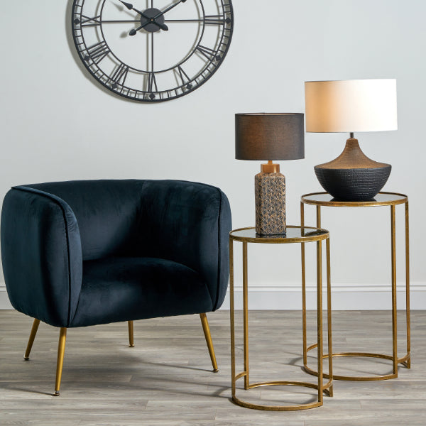Pagazzi Denisa Black & Gold Ceramic Table Lamp