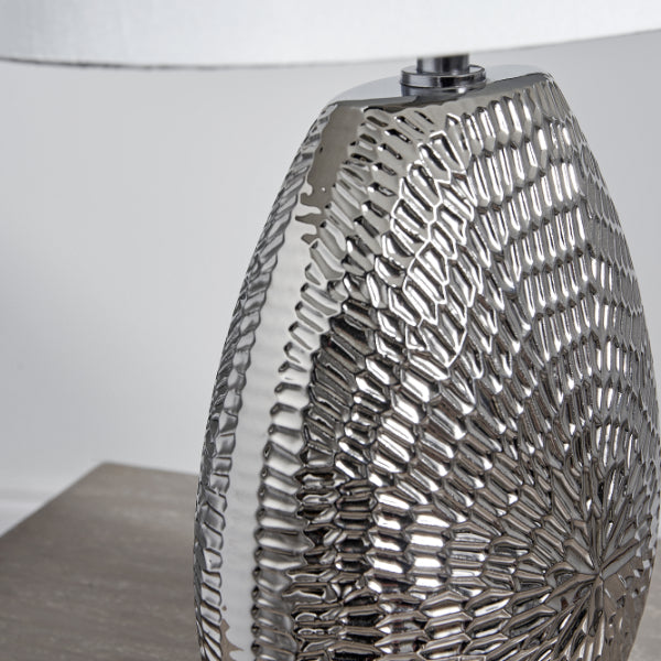 Pagazzi Caitlin Small Silver Ceramic Table Lamp
