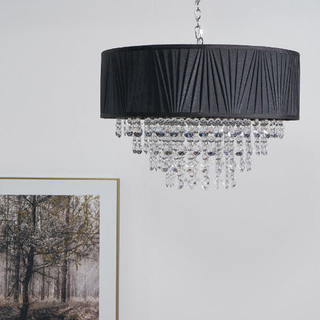 Pagazzi Talula Black Crystal Ceiling Pendant