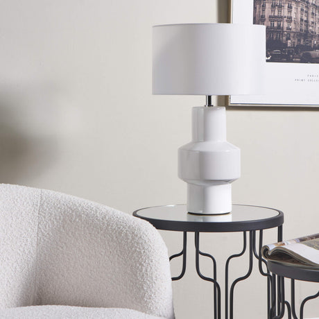 Pagazzi Salina White Ceramic Table Lamp