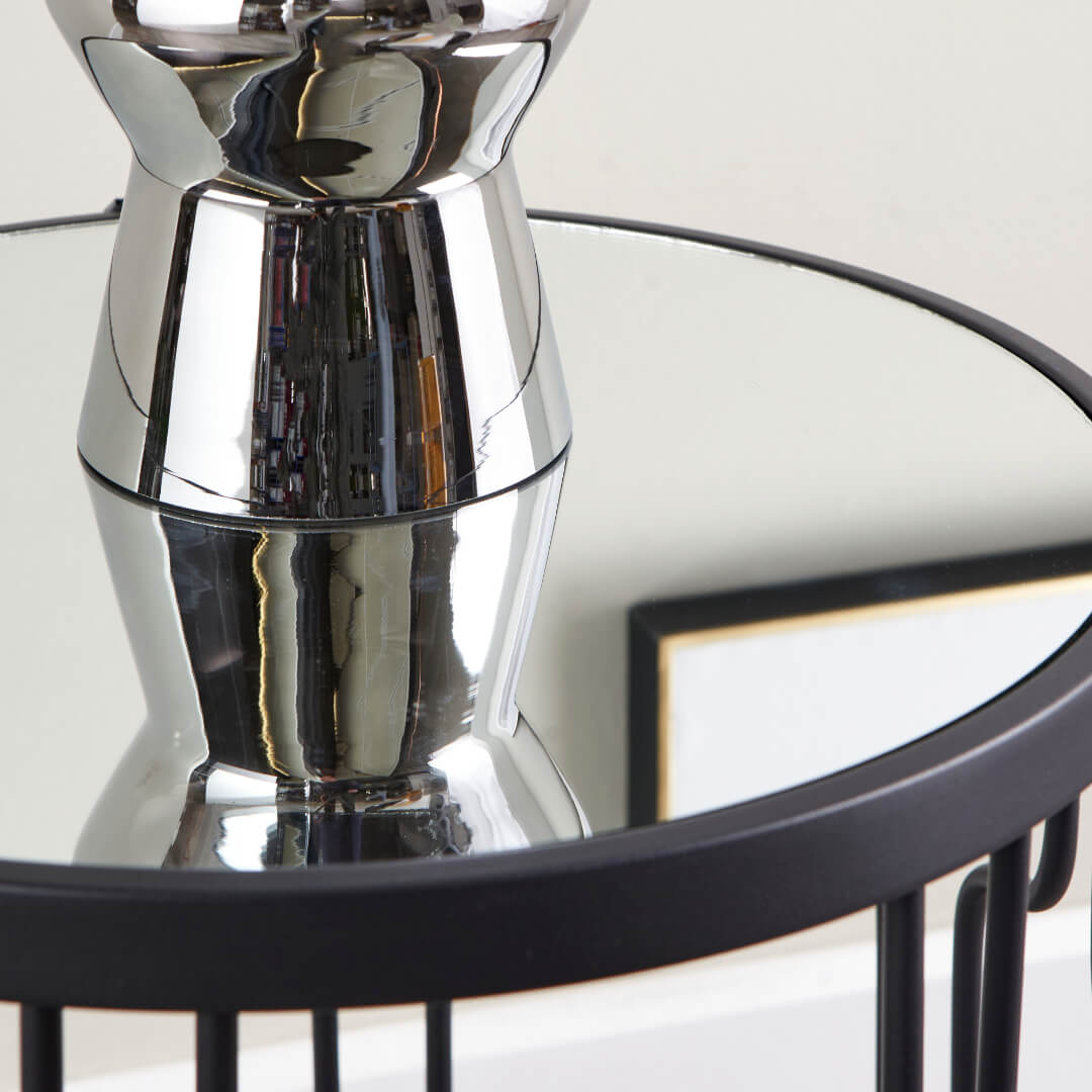 Pagazzi Zkylar Zaynab Silver Glass Table Lamp