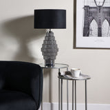 Pagazzi Saskia Black & Silver Glass Table Lamp