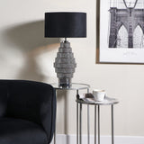 Pagazzi Saskia Black & Silver Glass Table Lamp
