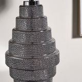 Pagazzi Saskia Black & Silver Glass Table Lamp