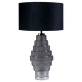 Pagazzi Saskia Black & Silver Glass Table Lamp