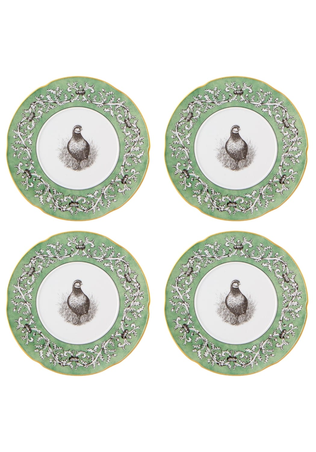 Casa by Josephine Jenno Pheasant Fancy Dessert Plates - Set of 4
