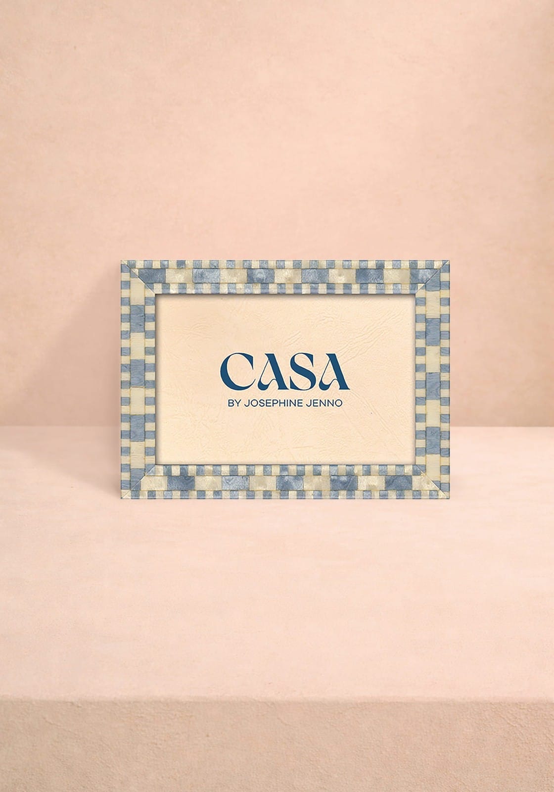 Casa by Josephine Jenno Light Blue Mosaic Marquetry Photo Frame 6x4