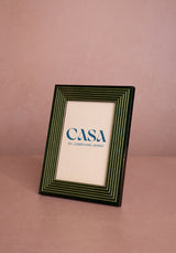 Casa by Josephine Jenno Olive Green Dream Striped Photo Frame 6x4