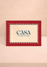 Red & White Striped Marquetry Frame 7.8x9.8 Wall & Desk | Casa by Josephine Jenno