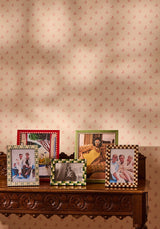 Red & White Striped Marquetry Frame 7.8x9.8 Wall & Desk | Casa by Josephine Jenno