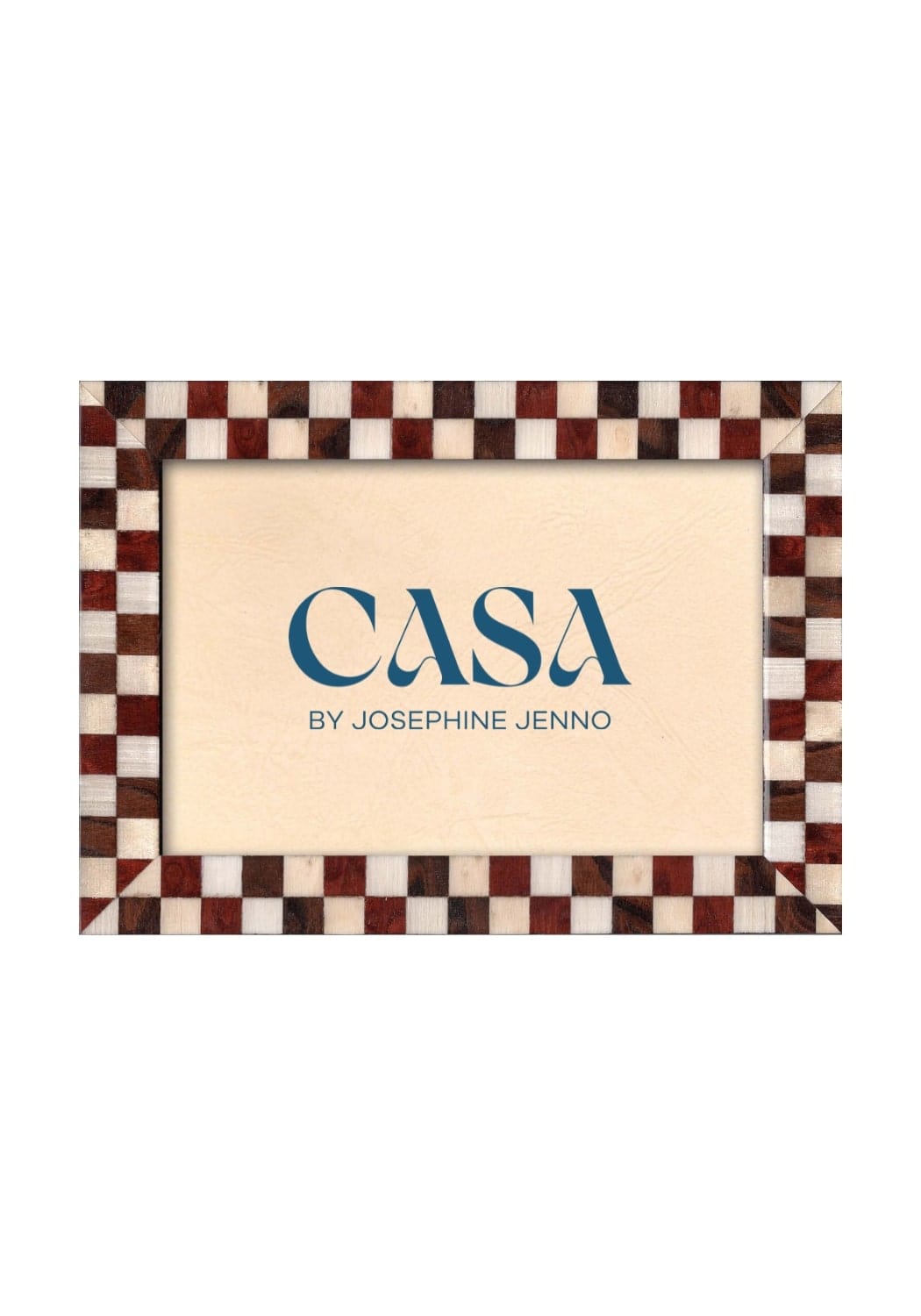 Casa by Josephine Jenno Rustic Brown Checkered Photo Frame 7x5