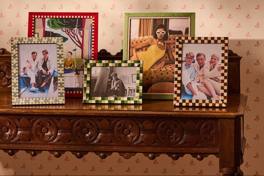 Casa by Josephine Jenno Rustic Brown Checkered Photo Frame 7x5