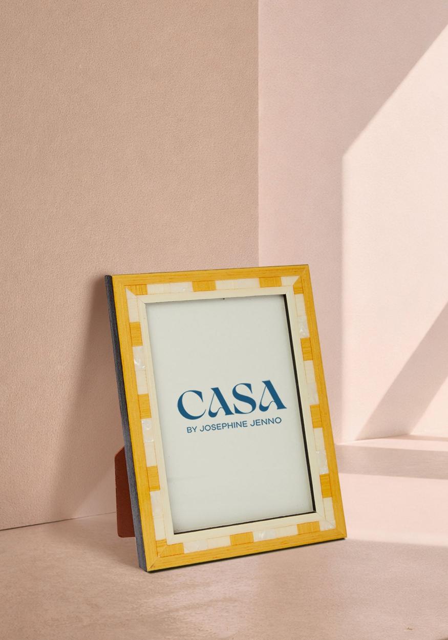 Casa by Josephine Jenno Valduga Marquetry Yellow Frame 6x4