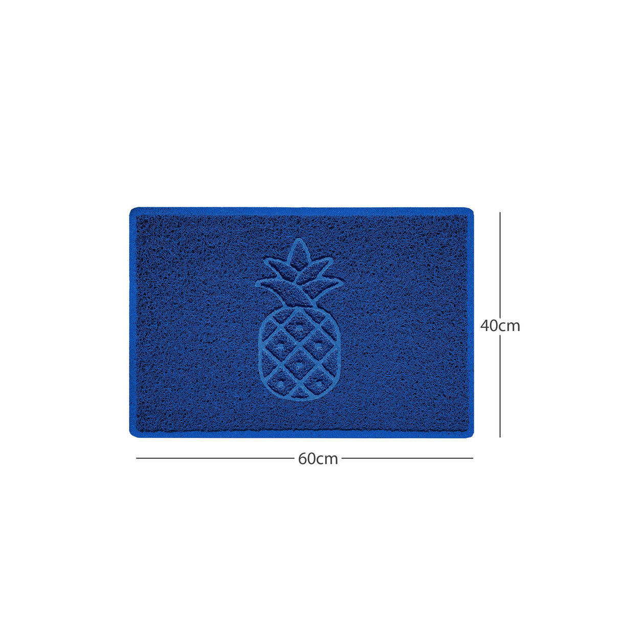 Nicoman Embossed Pineapple Grey Spaghetti Door Mat