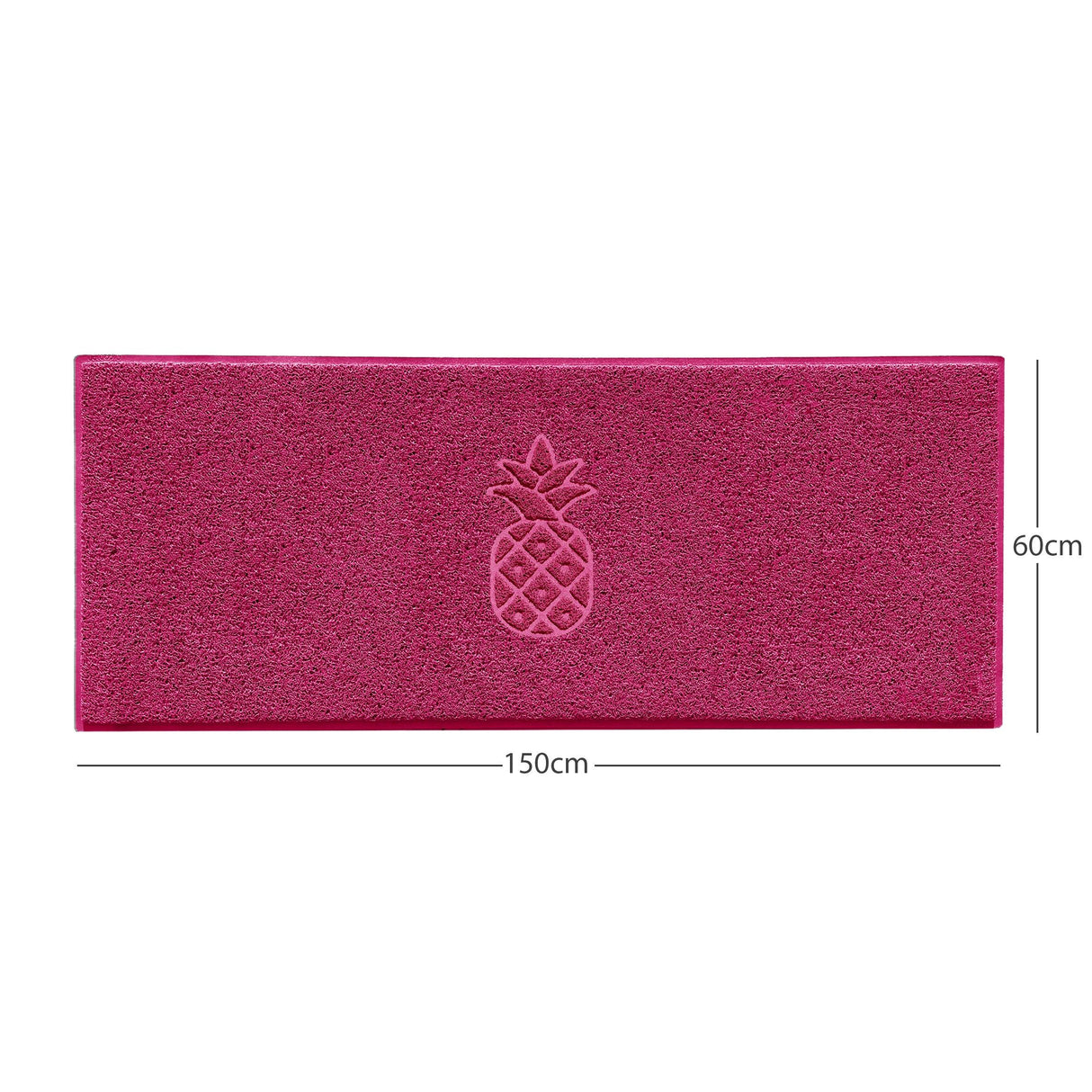 Nicoman Embossed Pineapple Grey Spaghetti Door Mat