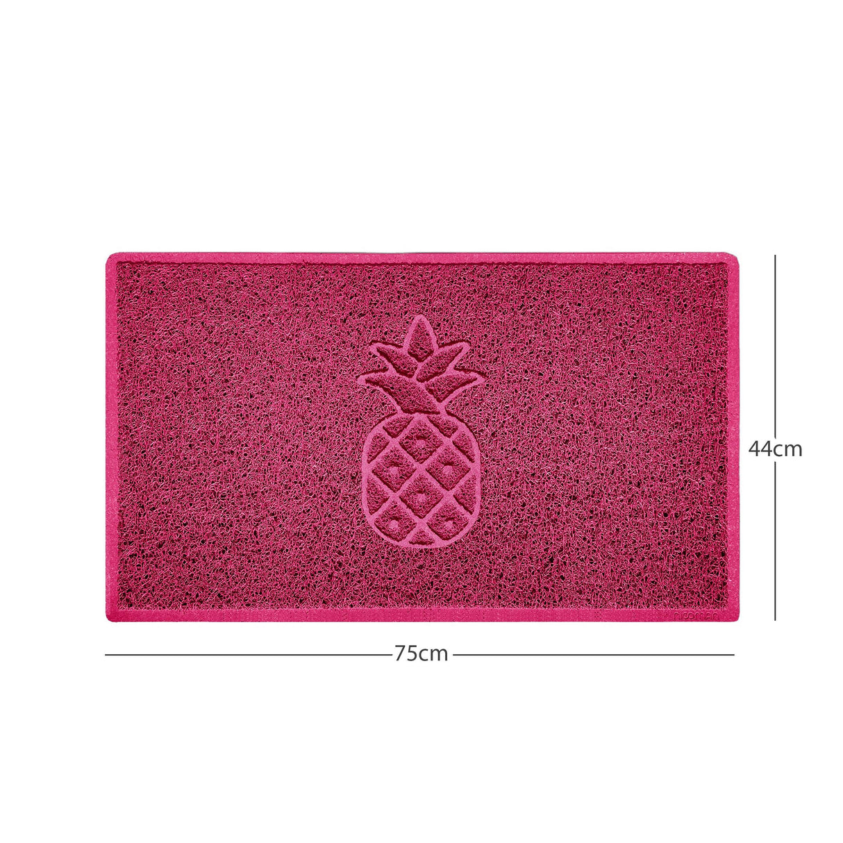 Nicoman Embossed Pineapple Grey Spaghetti Door Mat