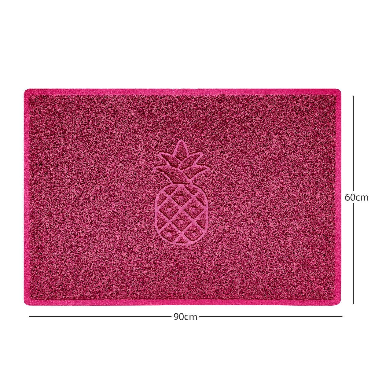 Nicoman Embossed Pineapple Grey Spaghetti Door Mat