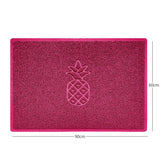 Nicoman Embossed Pineapple Grey Spaghetti Door Mat