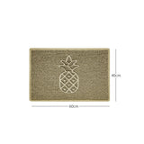Nicoman Embossed Pineapple Grey Spaghetti Door Mat
