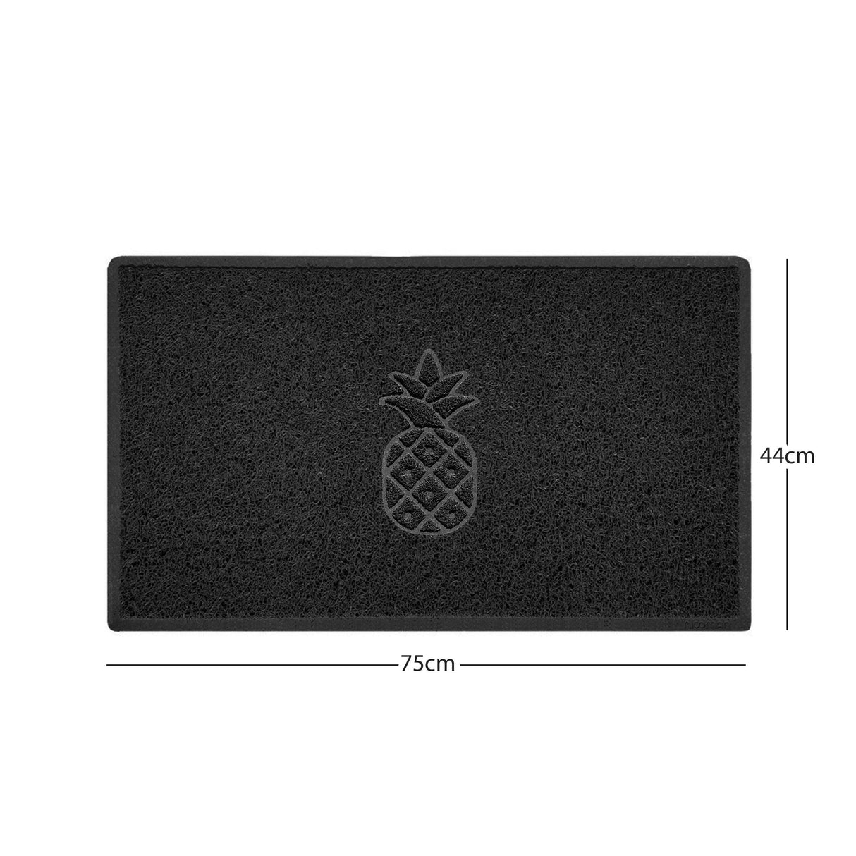 Nicoman Embossed Pineapple Grey Spaghetti Door Mat