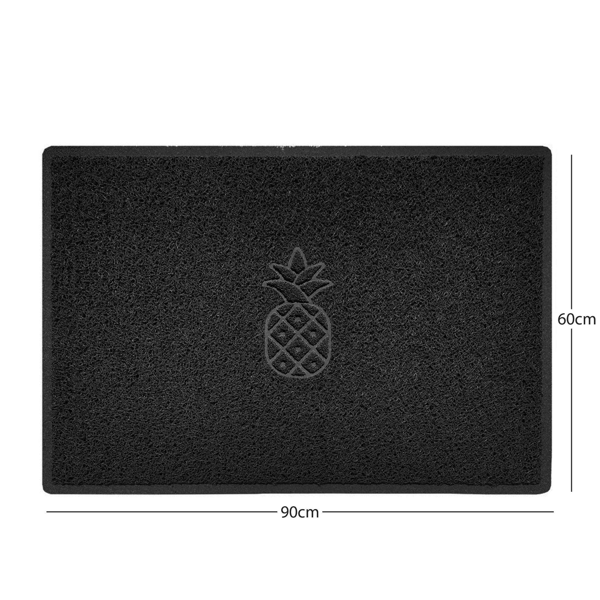 Nicoman Embossed Pineapple Grey Spaghetti Door Mat