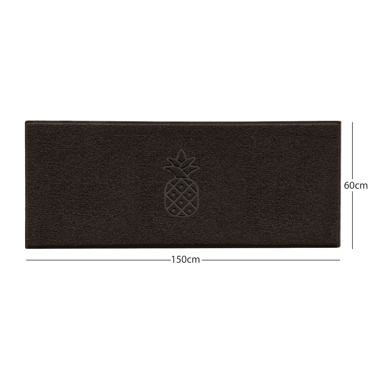 Nicoman Embossed Pineapple Grey Spaghetti Door Mat