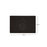 Nicoman Embossed Pineapple Grey Spaghetti Door Mat