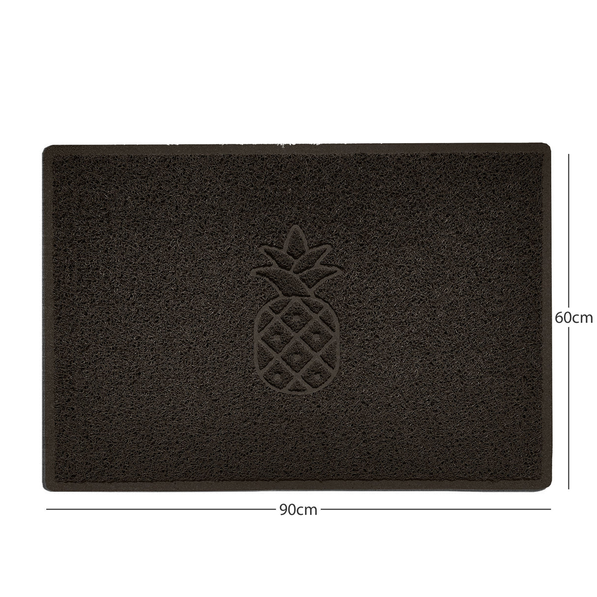 Nicoman Embossed Pineapple Grey Spaghetti Door Mat