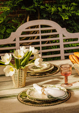 Casa by Josephine Jenno Atlantico Iraca Woven Placemat - Olive Green