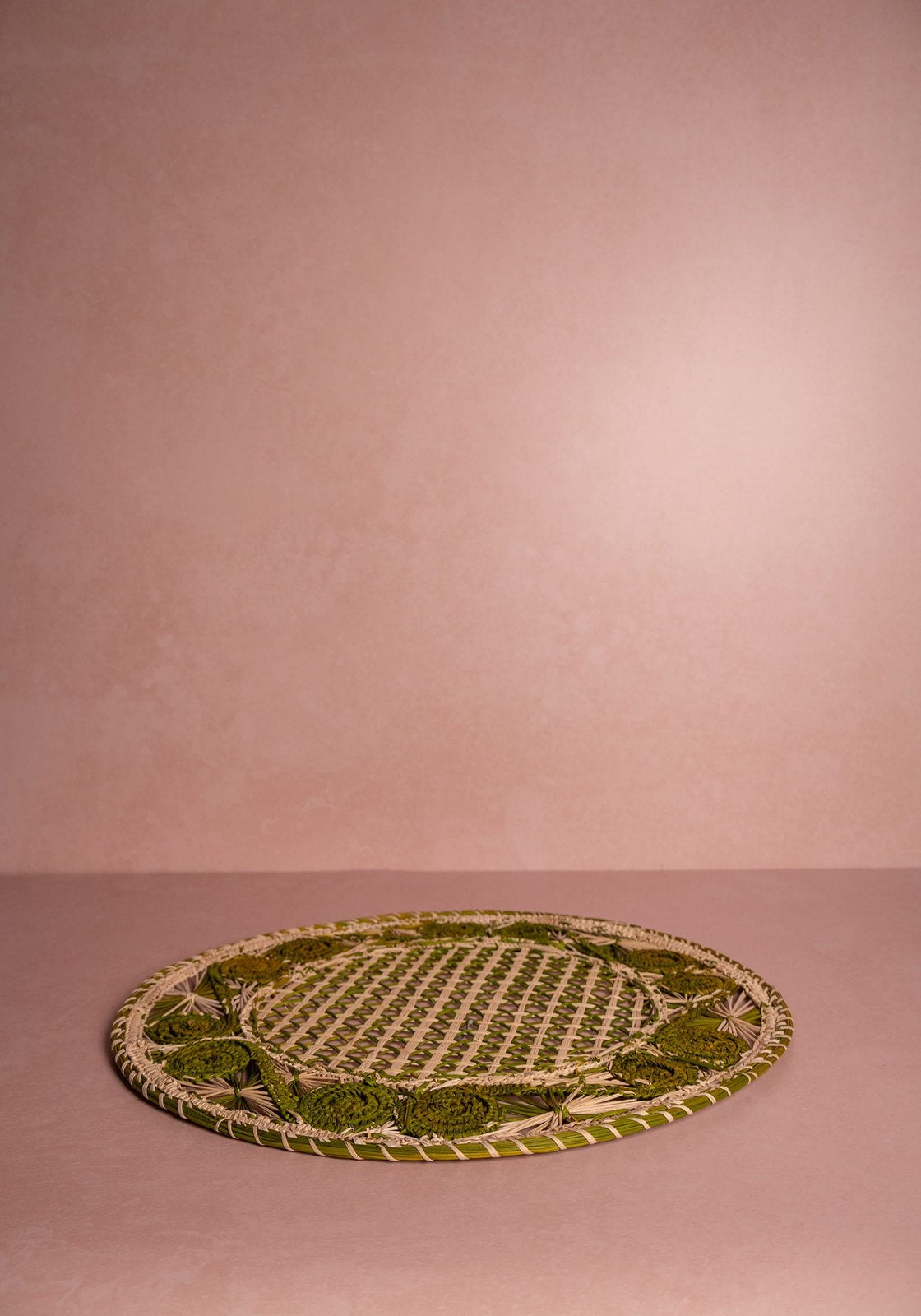 Casa by Josephine Jenno Atlantico Iraca Woven Placemat - Olive Green