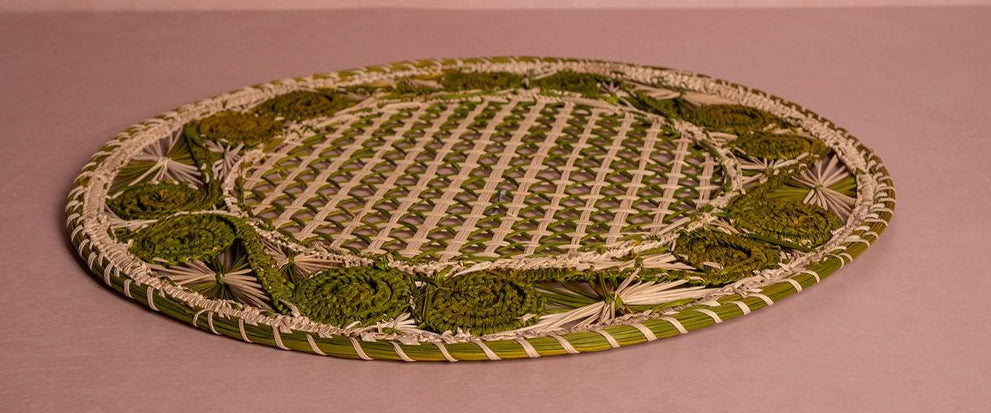 Casa by Josephine Jenno Atlantico Iraca Woven Placemat - Olive Green