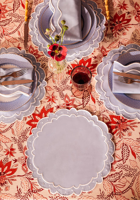 Casa by Josephine Jenno Aurora Set of 4 Placemats - Light Blue