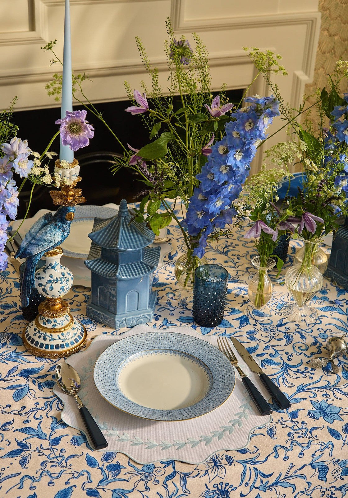Casa by Josephine Jenno Blue Garland Placemats - Set of 4